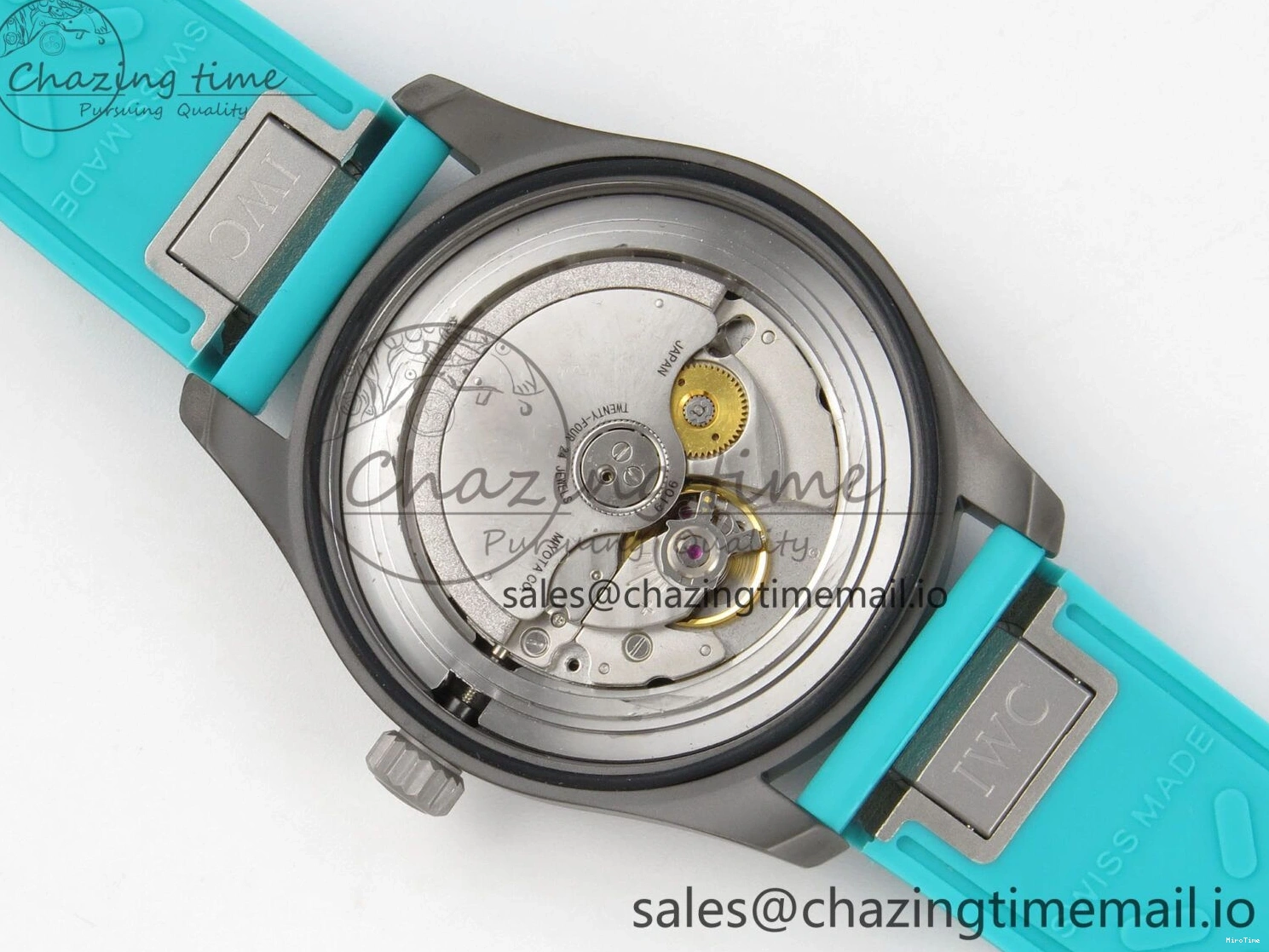 MIROTIME 0109 Pilot Mark XX BLSF 1:1 Best Edition Black Blue Dial on Blue Rubber Strap MIYOTA Sleek 6989